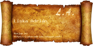 Liska Adrián névjegykártya